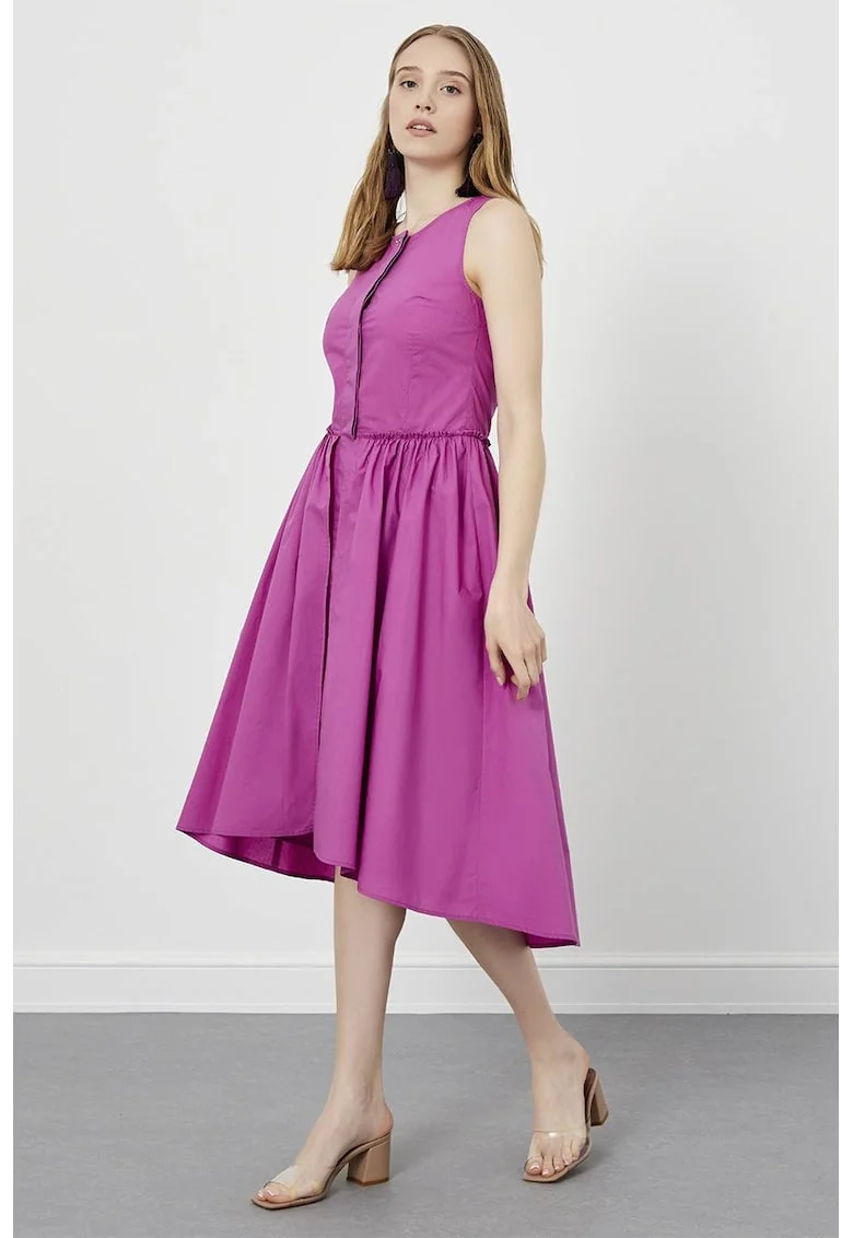 Rochie evazata fara maneci, Violet