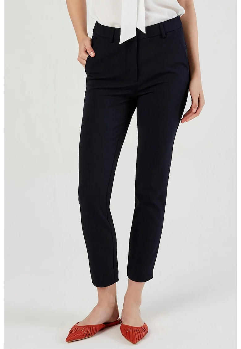 Pantaloni crop cu croiala slim-fit, Albastru ultramarin
