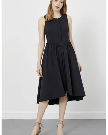 Rochie-camasa fara maneci, Negru