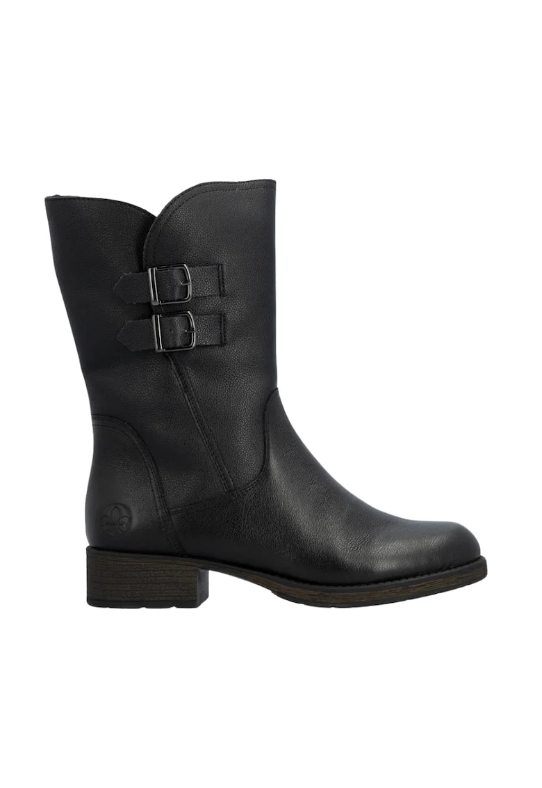 Ghete casual, dama,  Z9571-00 negru, piele naturala, Negru
