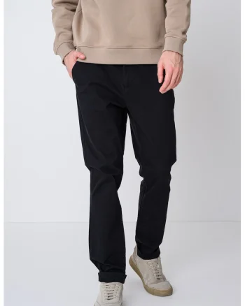Pantaloni chino regular-fit din amestec de bumbac organic Austin, Negru