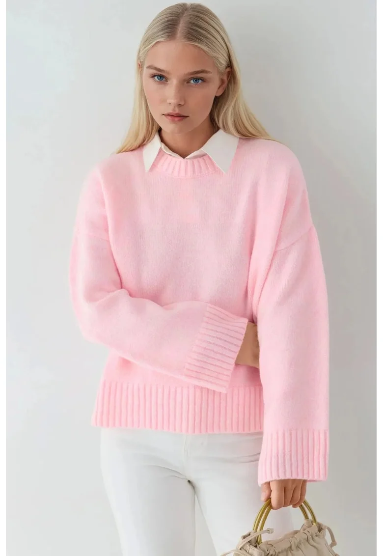 Pulover dama,  Tricot, Roz pal