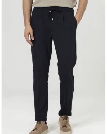 Pantaloni uni cu snur, Albastru ultramarin