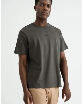 Tricou lejer din bumbac pique, Kaki