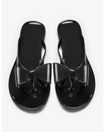 Papuci flip-flop cu funde, Negru