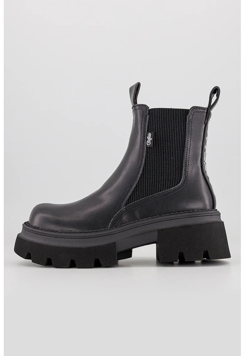 Ghete Chelsea de piele ecologica Mave, Negru