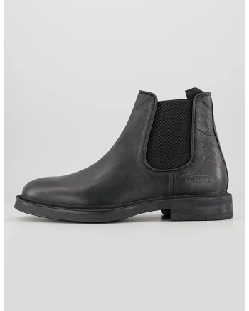 Ghete Chelsea de piele Eton, Negru