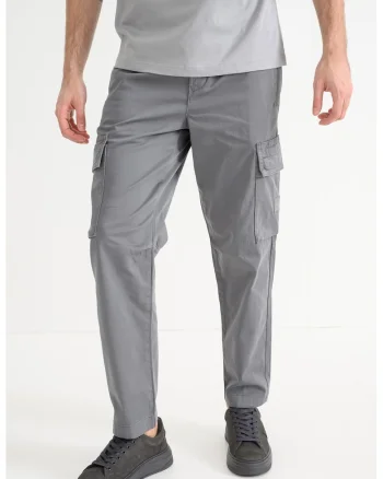 Pantaloni cargo Sisla, Gri cenusiu