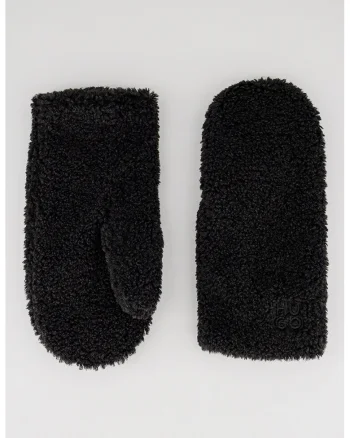 Manusi de blana shearling sintetica, Negru