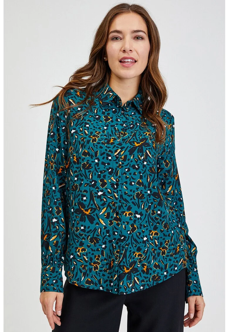 Camasa cu model, Verde persan