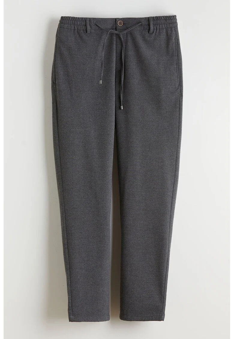 Pantaloni regular fit cu snur de ajustare Vision, Gri inchis