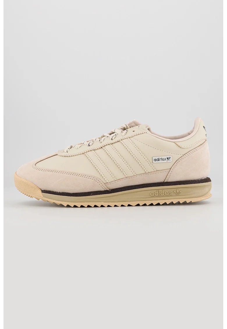 Pantofi sport din piele si piele intoarsa SL 72, Maro taupe