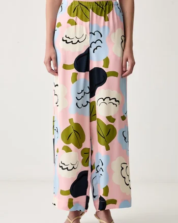 Marimekko pantaloni wide leg pentru femei din vâscoză