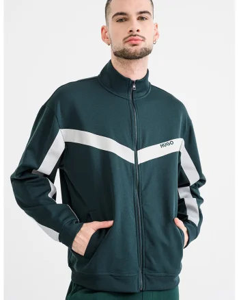 Bluza lejera de trening fermoar Darti, Verde englez