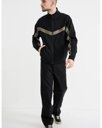 Bluza lejera de trening fermoar Darti, Negru/Bej