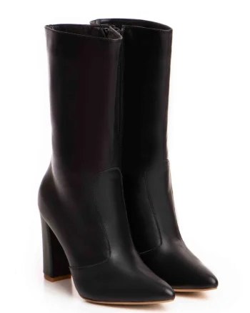 Cizme Teo piele naturala de culoare neagra