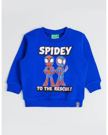 Bluza de trening cu imprimeu Spiderman, Rosu/Albastru royal