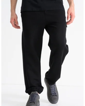Pantaloni de trening cu aspect texturat League Hurley, Negru