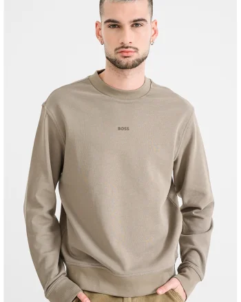 Bluza de trening cu croiala lejera WeSmallCrew, Grej