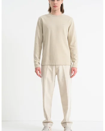 Bluza relaxed fit cu aspect texturat, Bej deschis