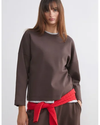 Bluza de trening lejera Scuba, Maro inchis