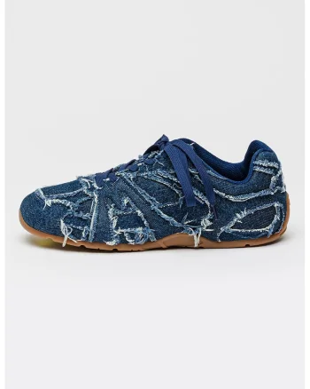 Pantofi sport din denim cu design striat The 72 Spring, Albastru melange