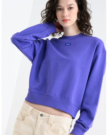 Bluza de trening relaxed fit Delessa, Ametist