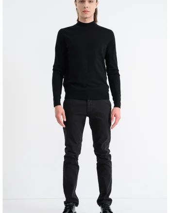 Pulover slim fit San Marc, Negru
