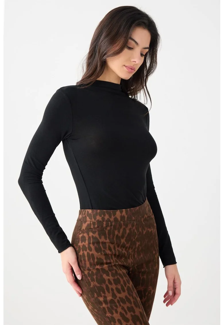 Bluza slim fit, Negru