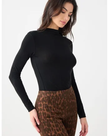 Bluza slim fit, Negru