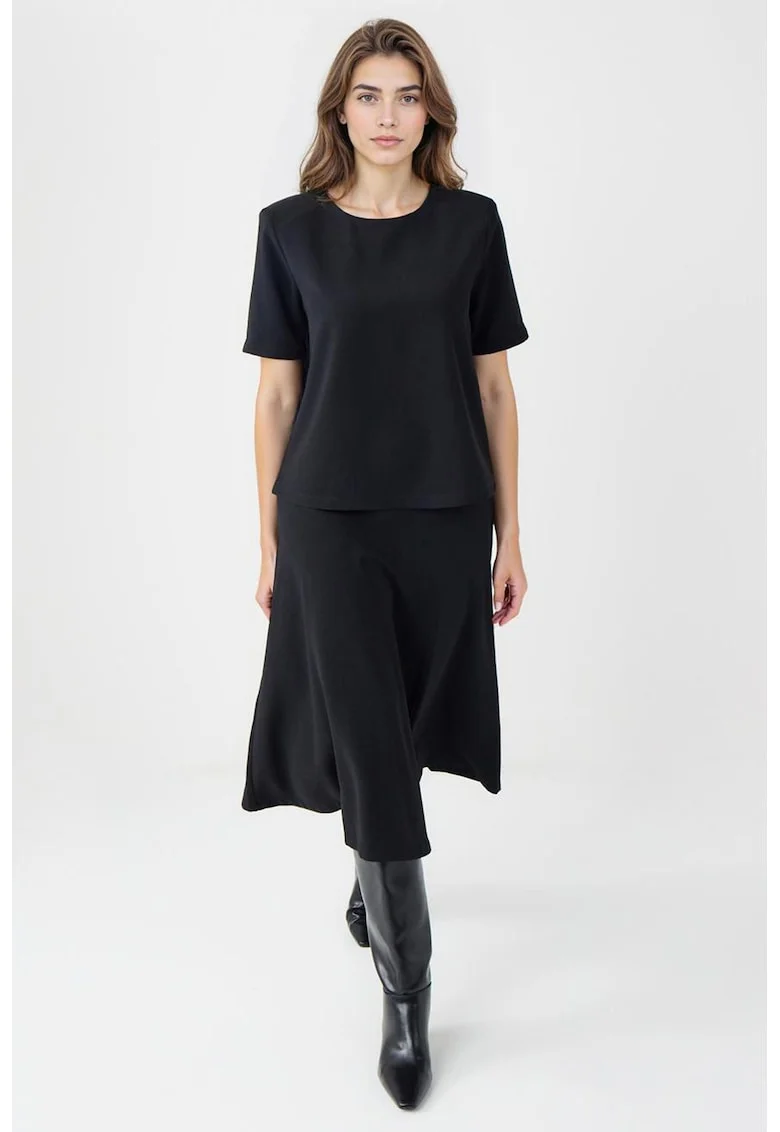 Fusta midi evazata, Negru