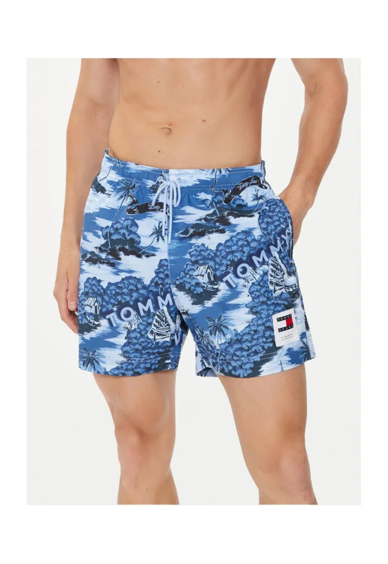 Costum de baie barbati  albastru,