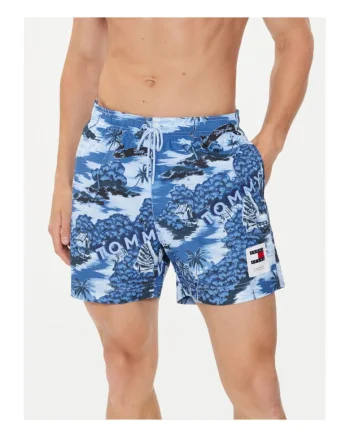 Costum de baie barbati  albastru,