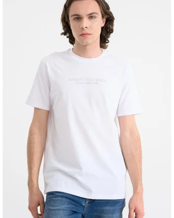 Tricou cu imprimeu logo, Alb
