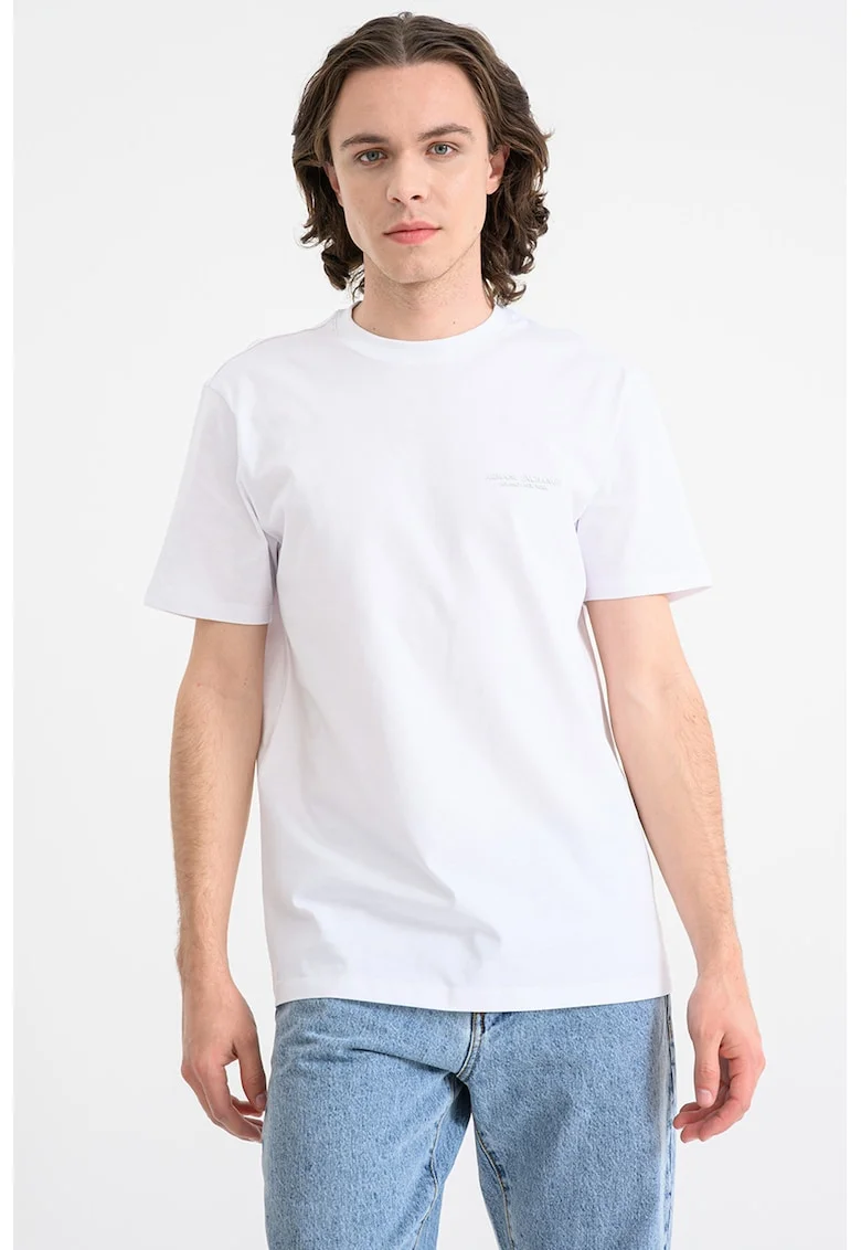 Tricou regular fit de bumbac, Alb