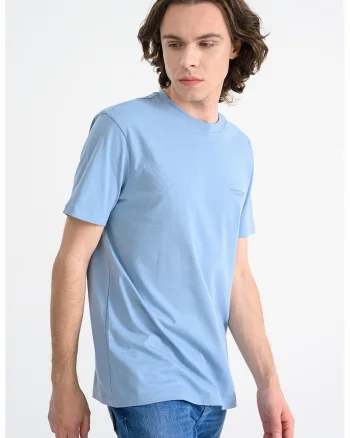Tricou regular fit de bumbac, Albastru lavanda