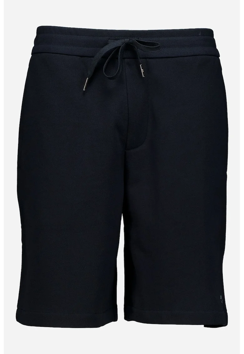 Pantaloni scurti uni din bumbac cu snur, Albastru ultramarin