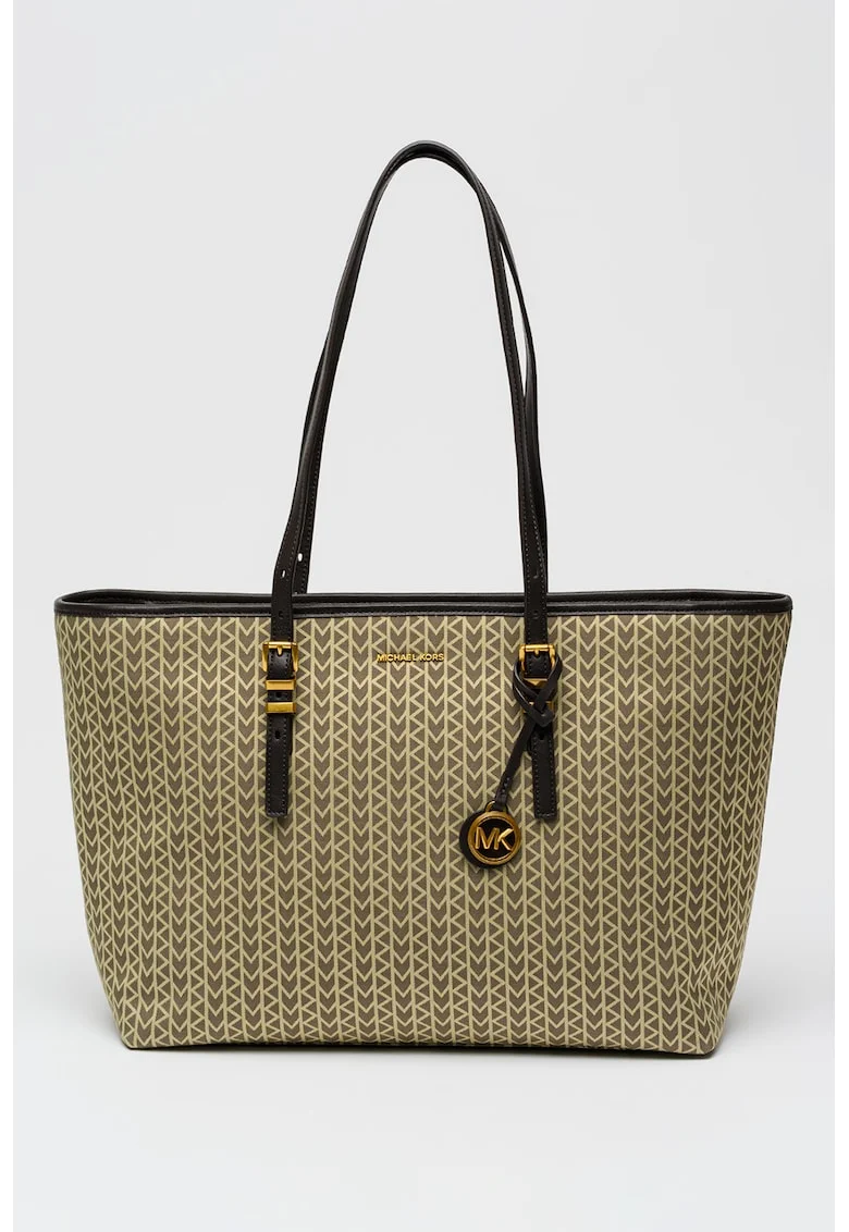 Geanta shopper cu monograma Quinn, Maro