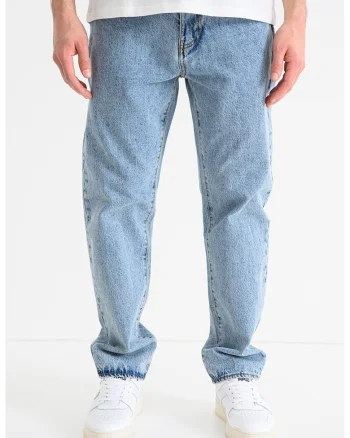 Blugi regular fit cu talie medie, Albastru melange