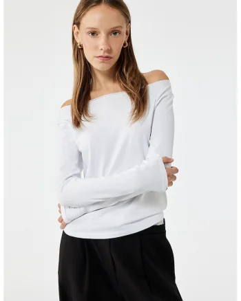 Set de bluze slim fit - 2 piese, Alb/Negru