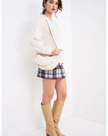 Pulover de lana si casmir, Alb