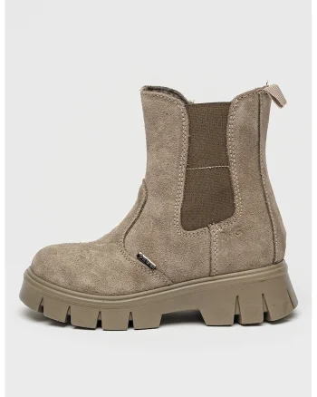 Ghete Chelsea impermeabile de piele intoarsa cu tehinologi Gore-Tex, Maro taupe