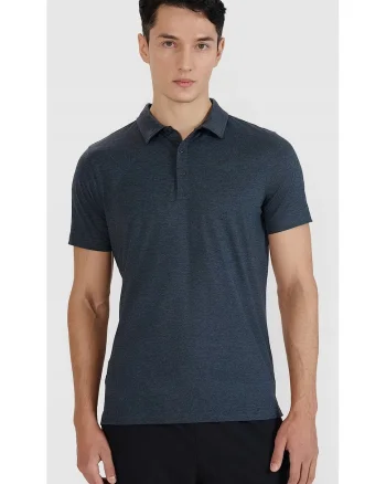 Tricou polo barbati  croiala obisnuita, uscare rapida,gri, material sintetic, Gri