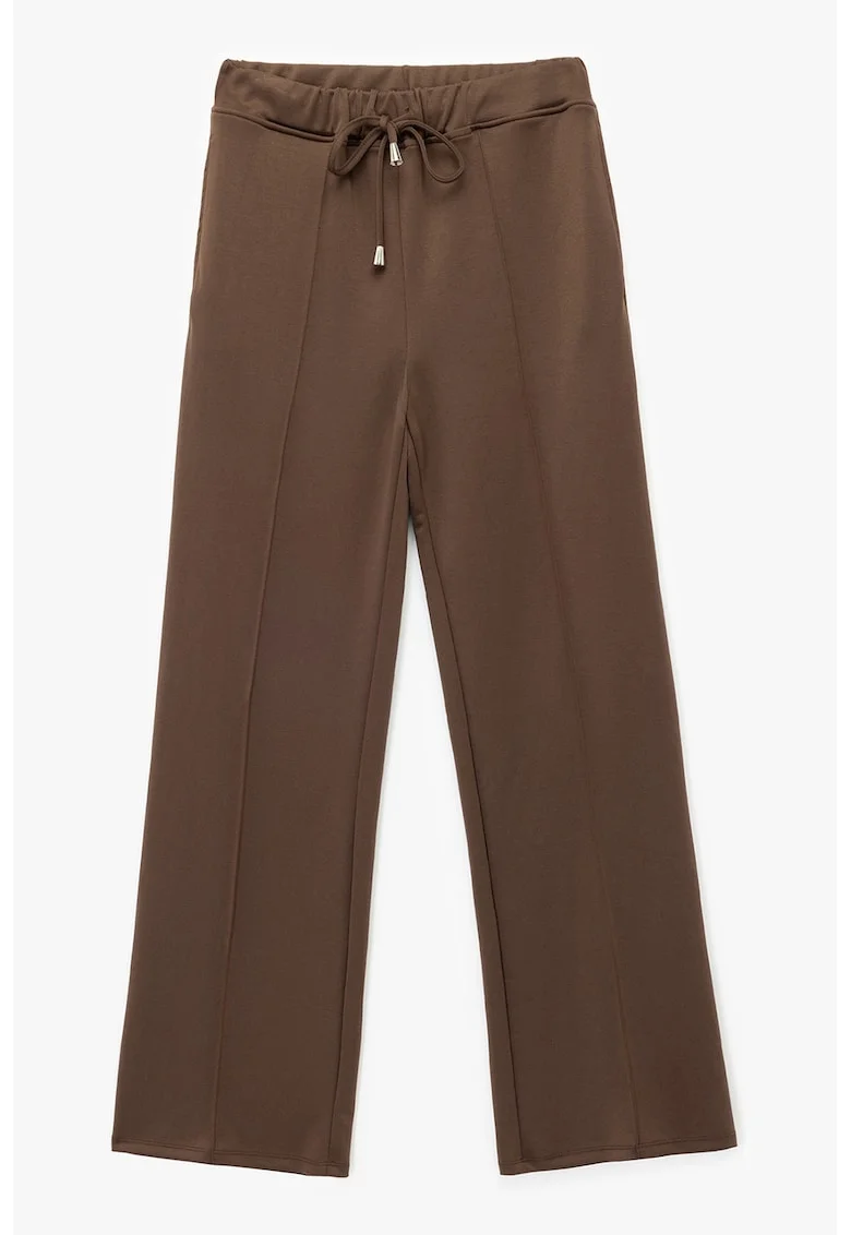 Pantaloni de trening din amestec de modal cu snur, Maro deschis