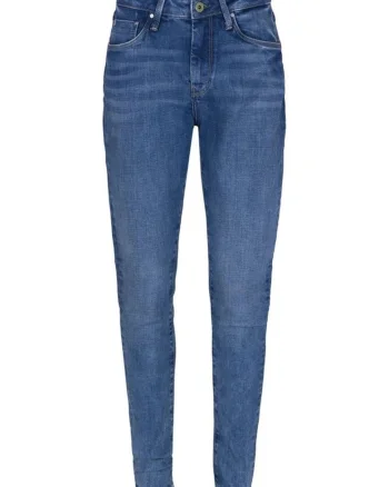 Blugi skinny cu aspect decolorat,