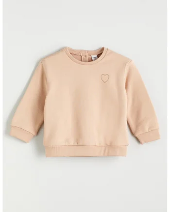 Bluza de trening cu detaliu grafic, Bej