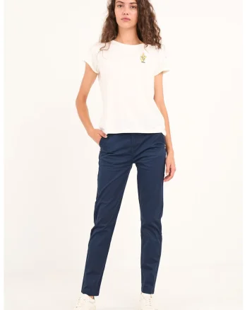 Pantaloni uni cu buzunare, Bleumarin