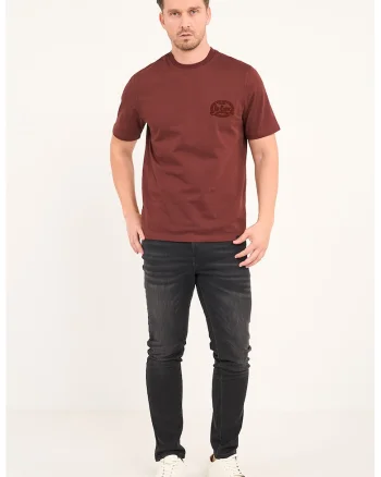 Blugi slim fit cu talie medie si 5 buzunare, Negru stins
