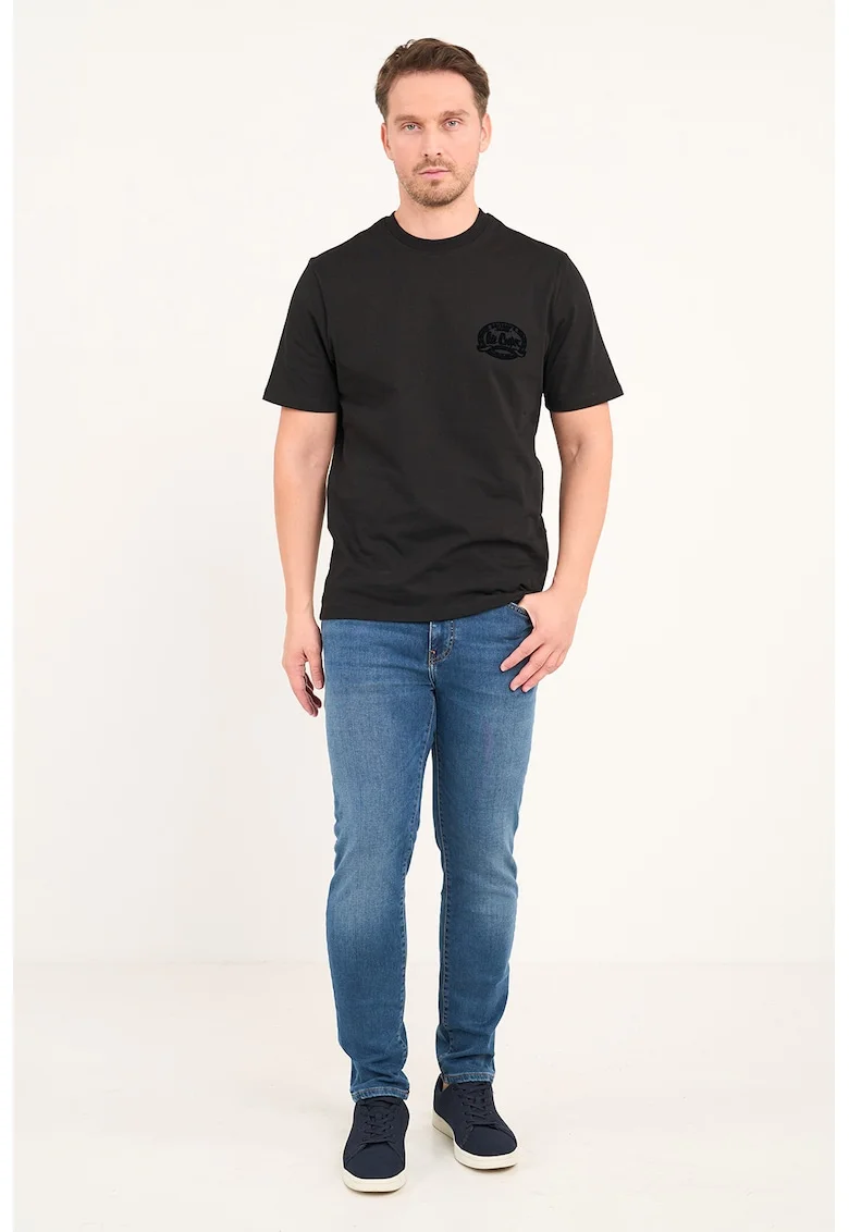 Blugi slim fit cu talie medie, Albastru pastel