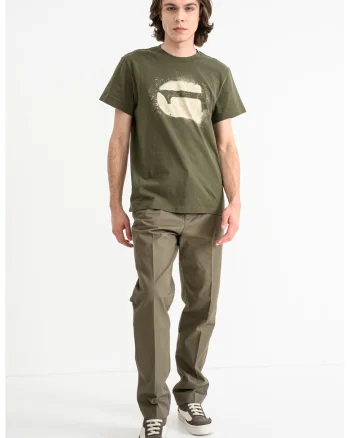 Tricou din bumbac organic, Kaki pal